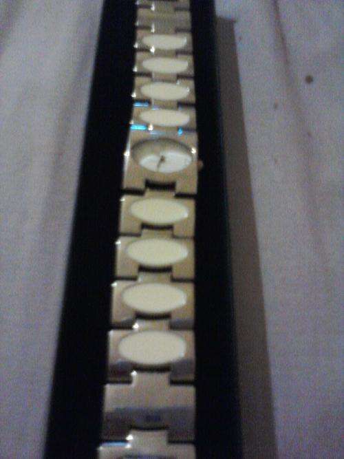 WHITE AND SILVER DIVA WATCH